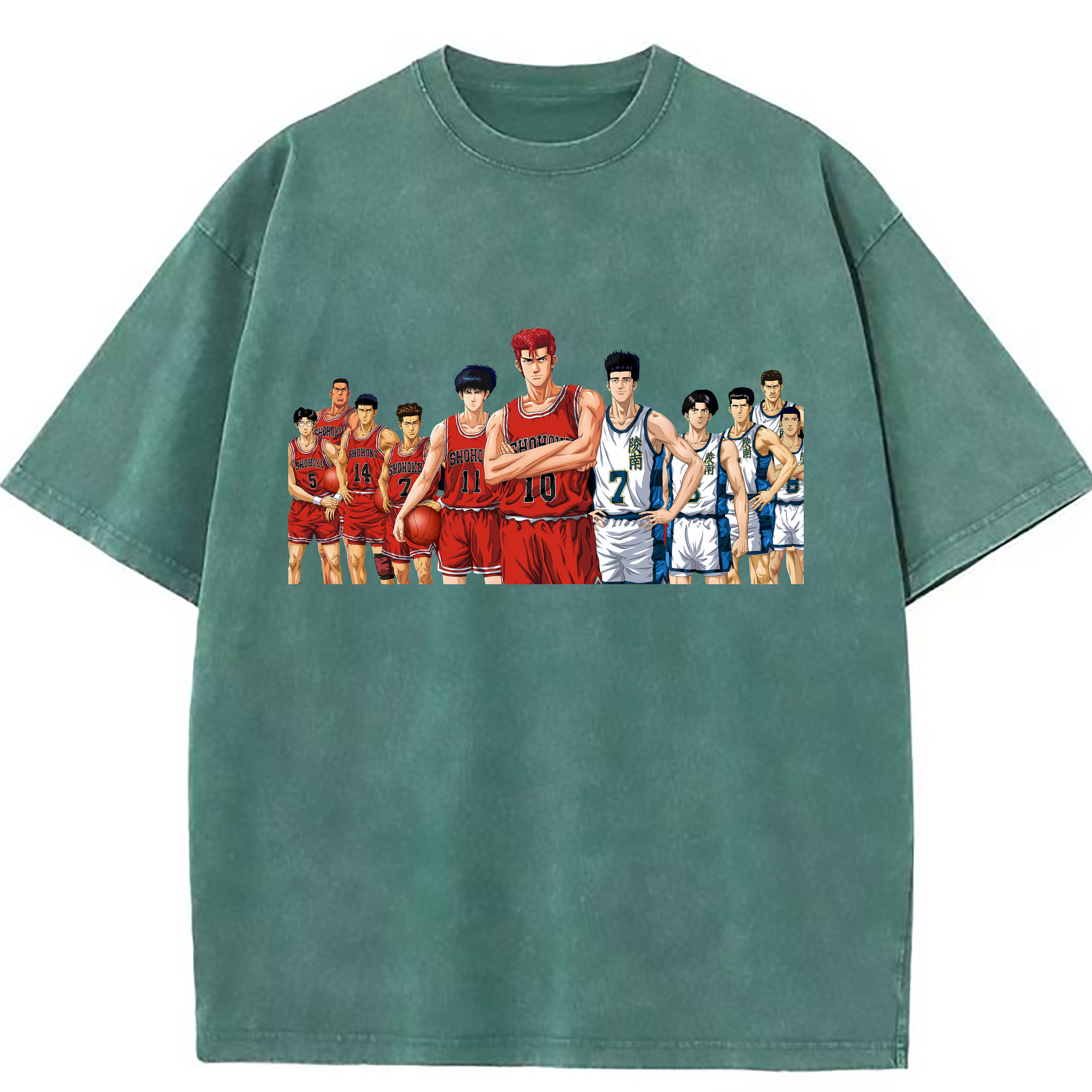 （画像用） SLAM DUNK／スラムダンク 綿100% ヴィンテージ風 半袖Tシャツ（フロントプリント）